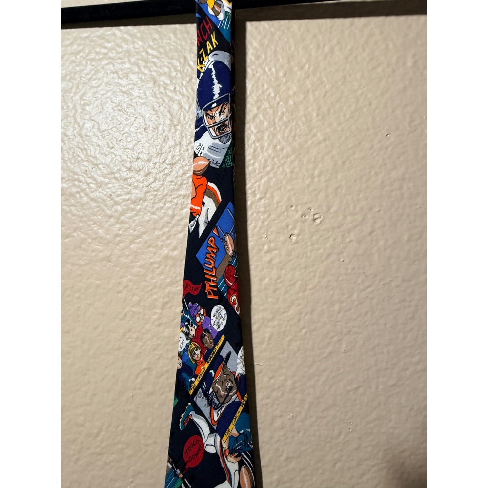 Nicole Miller 1993 Football Silk Mens Tie Vintage Rare Athletic 90's Super Bowl - Picture 6 of 8